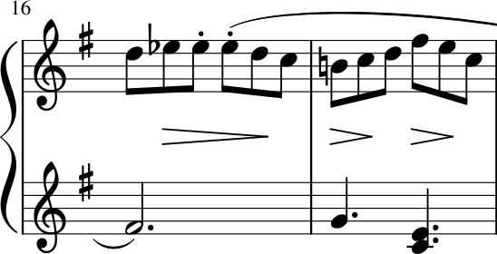 La Pastorale measures 15-16 dots to remove