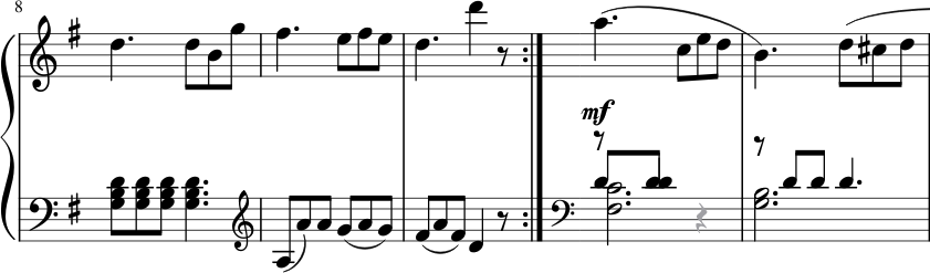 La Pastorale measures 8 and 9 errors