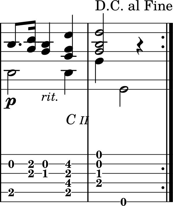 Adelita last two measures
