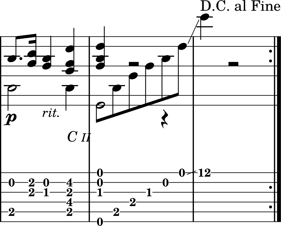 Adelita alternate ending with merged E notes