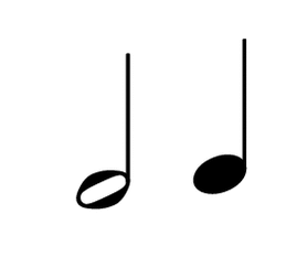 Notehead comparison, default and lilypond